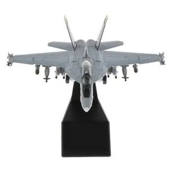 1/100 Skala F/A-18 Strike Fighter-Flyet Trykstøbt Display Model med Stander