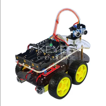Multi-Funktionel Mini breadboard For Robot Bil Montage Kit Multi-Funktionelle 4WD Robot Bil Chassis Kits med UNO R3 170 point
