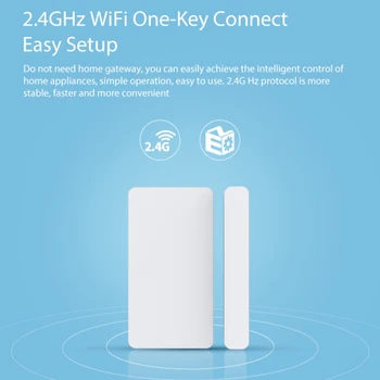 2,4 G Wifi Trådløse Dør Vindue Sensor Detektorer Tuya APP Advarsel Intelligente Hjem Sikkerhed Alarm IOS Android APP Skærm