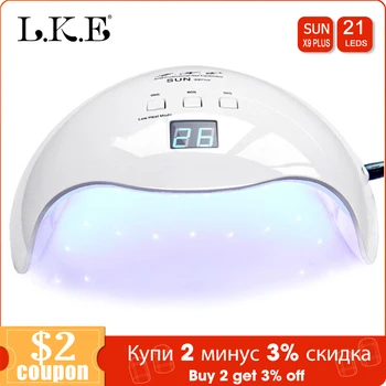LKE 48W Søm Tørretumbler SOLEN X9 UV-Lampe, 3 Timed Mode Med Automatisk Detektering Søm Lampe til Negle Tørring Builder Gel UV-Nail Tørretumblere