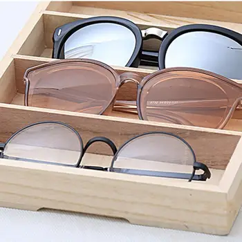 Brille Vise Arrangør Briller Display Box Solbriller Opbevaring Tilfælde, Brugerdefineret Wooden Box