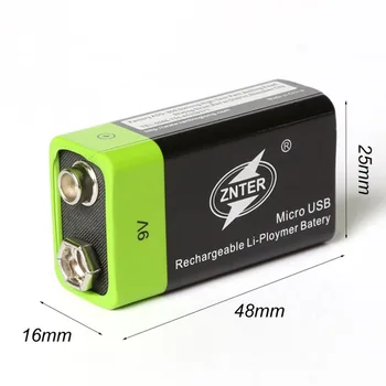 4STK/MASSE ZNTER S19 9V USB-600mAh genopladeligt 9V lithium batteri til kamera drone tilbehør 6F22 genopladeligt lithium batteri