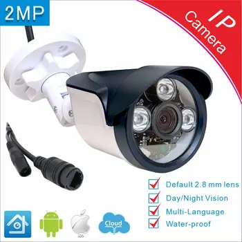 Hikvision Kompatibel H. 265 POE IP Kamera Udendørs 1080P CCTV Sikkerhed Kamera 24 timers Video Onvif POE XM p2p cloud mini
