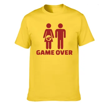 Sjove Nye Dad T-Shirt Nye Mødre Tee Shirt Hipster Parrets Gaming T-shirt Harajuku Trykt Game Over Graviditet Toppe XS-3XL mænd Tee