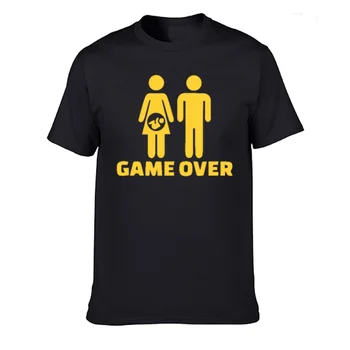 Sjove Nye Dad T-Shirt Nye Mødre Tee Shirt Hipster Parrets Gaming T-shirt Harajuku Trykt Game Over Graviditet Toppe XS-3XL mænd Tee