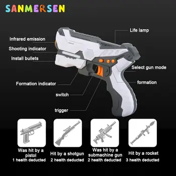 NYE Laser Tag Pistol Elektriske Infrarød Lyd, Lys, Toy Guns Kit Multiplayer Interaktion Gun Spil Gaver til Drenge Voksne Udendørs Legetøj