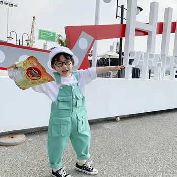 2 3 4 5 6 År Toddler Børn Overalls koreansk Mode Afslappet Jumpsuits til Dreng 2020 Forår, Sommer, Børn, Bukser Høj Kvalitet Ny