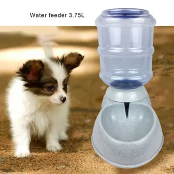 Pet Feeder Kat Hund Vand Drikker Mad-Arkføderen Skål Vand Flaske Med Høj Kapacitet Pet Automatisk Dispenser
