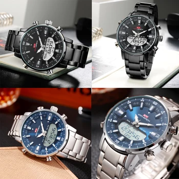 KAT-WACH Top Brand Men Watch Waterproof Sports Digital Watches Men LED Steel Military Quartz Watch For Men Wristwatch Relogio