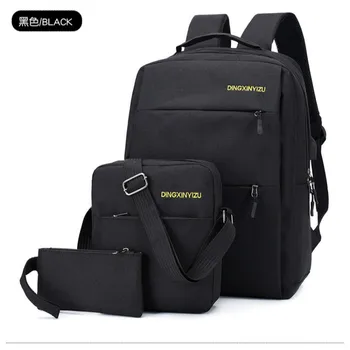Mode Mænd Rygsække 3 pc ' er sætter Laptop backpack Business Travel skuldertaske Casual Elev Skole Taske til teenager drenge piger