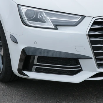 Bil Styling For Audi A4 B9 2017-2018 Forreste Kofanger, Spoiler, Luft, Kniv Tåge lys Dækker Carbon Fiber Klistermærker Udvendig Tilbehør