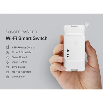 SONOFF BASICR3 WIFI DIY Smart tænde Lys Timer Støtte APP/Voice/LAN Fjernbetjening mart On/Off Switch