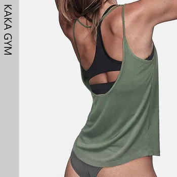 Kvinder Workout Fitness Tank Sommer Sport Vest Fitness-shirt uden Ærmer Yoga Tank Tops Kvinder Tilbage Hurtig Tør ren farve Yoga-Shirts