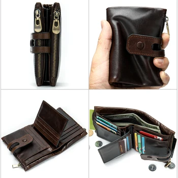 NIUCUNZH tegnebog for kvinder til pige, korte ægte læder punge for dame for kvinder små penge taske kompakt indgraveret wallet-haspe