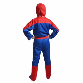 Halloween Edderkopper Rød Mand Kostume Maske Sort Spiderboy Kostumer Børn Superhelt Kapper Anime Cosplay Karneval Kostume Baby Gave