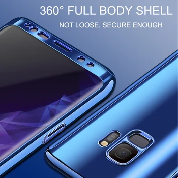 360 Fuld Hårdt PC S10 Tilfældet For Samsung Galaxy S8 S9 S10 Plus S10E S7 Kant Note 8 9 10 Plating Mirror Cover Til Samsung A5 A7 2017