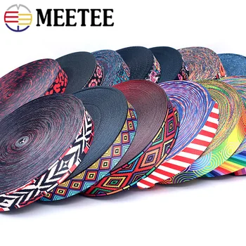 Meetee 5Meters 38mm Mode Print Etniske Jacquard-Strop Tasker Strap Bælte Bånd DIY-Tekstil, Tøj Bælte Indretning Sy Tilbehør