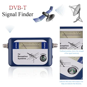 FORNORM DVB-T Locator Digital Signal Finder TV-Modtager med Kompas Antenne Pointer Intensitet Meter Antenne, Via Satellit