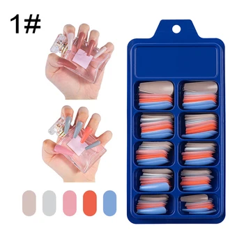 24Pcs Dame Falske Negle Stiletto Tips Candy farve Falsk Søm UV Gel Let at Anvende Kunstige Negle Salon Pige Nail Art