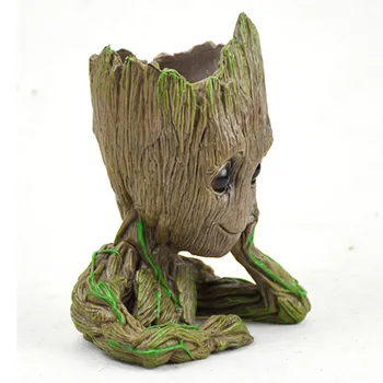Boligmontering Baby Groot Flwoer Potter Eventyr Haven Indretning Tilbehør Kreative Treemen Pen Indehaveren Harpiks, Pynt Gaver, Kunsthåndværk