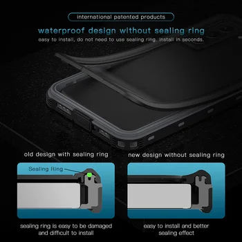 For Samsung S21 Ultra Vandtæt Sag Luksus 360 Fuld Dækning Undersøiske støvtæt Dykning Tilfældet For Samsung S21 S21 Plus Coque