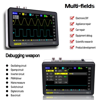 Digital Oscilloskop ADS1013D 100MHz 2 Kanaler Båndbredde 1GSa/s samplingfrekvens осциллограф med Farve TFT LCD Røre Skærmen