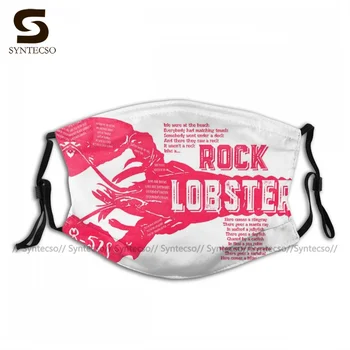 Print Støvtæt B 52'er Rock Lobster Lyriske Plakat ansigtsmaske Fantasi Voksne Polyester Facial Munden Maske Med Filtre