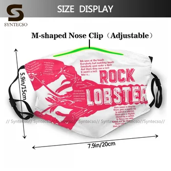 Print Støvtæt B 52'er Rock Lobster Lyriske Plakat ansigtsmaske Fantasi Voksne Polyester Facial Munden Maske Med Filtre