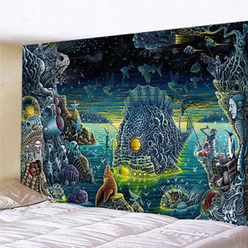 Stjerneklar planet gobelin væggen klud psykedelisk tæppe væg tæppe strand håndklæde tapisserie murale tissus
