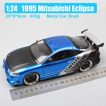 1/24 skala 1995 Mitsubishi Eclipse GTR BRUD sportsvogn metal Diecasts & legetøjsbiler auto Brian street race model bil af drenge