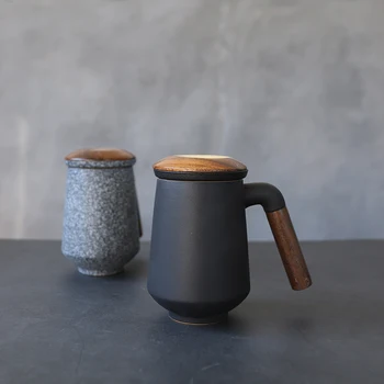 LUWU japansk keramik te krus med keramiske filtre kaffe kop te kop 300ml