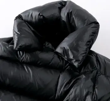 Vinteren Ankel Længde-Super Længere Overdimensionerede Fluffy Dunjakke Kvindelige Mode Black Var Tynd Tykkere Varm Duck Ned Frakke F559