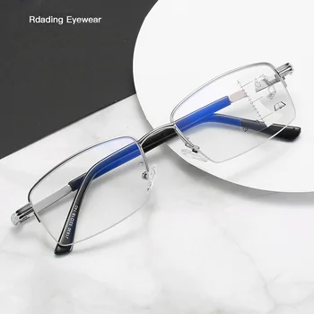 2020 Anti-blå Lys Progressiv Multifokal Læsning Briller Kvinder Mænd Classic Fashion Ramme Presbyopic Briller +1.0-3.5