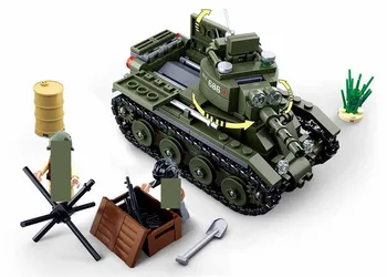 347Pcs Militære WW2 anden Verdenskrig BT-7 Tank Model byggesten Sæt 2 Tal Mursten Pædagogisk Legetøj for Børn