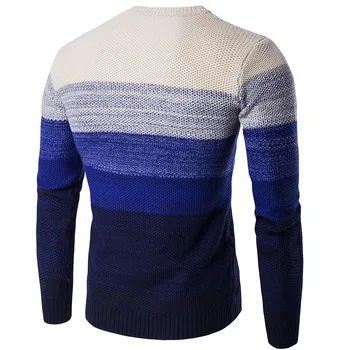 2020 Efteråret Nye herre Slim Fit Pullover Sweater Mand stribet Farve O-Hals Sweater Sort Hvid Strikket Pullover Brand Topper