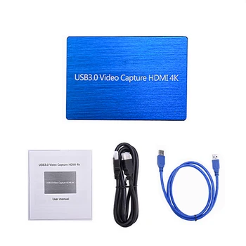 4K-60Hz HD-USB3.0 HDMI-videooptagelse, 1080P HDMI / USB Video Capture-Kort til Spil-Streaming Live Udsendelse