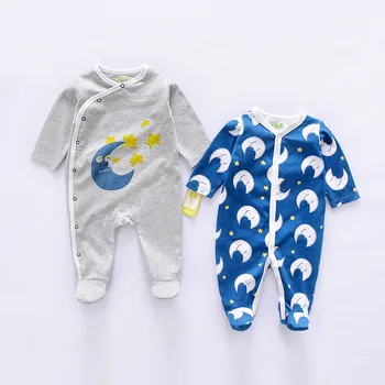 2020 Mode langærmet Babyer Bodysuit Drenge Jumpsuits Bomuld nyfødte spædbarn tøj langærmet baby Jumpsuit 2Pieces/masse