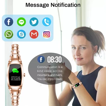 Smart Ur til Kvinder Mode LIGE Kvinder Ure pulsmåling Ring påmindelse Bluetooth Damer Smart ur Til IOS Android