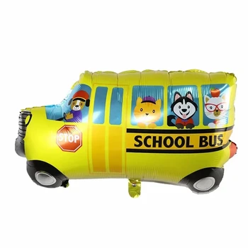 10/20/50stk Tegnefilm Bil Folie Balloner Tog brandbil Ambulance School Bus Air Globos-års Fødselsdag Part Dekorationer Børn Toy Gaver