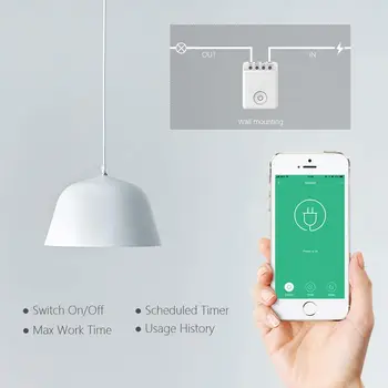 BroadLink con MCB1 DIY Smart Switch Interruptor Wifi APP Fjernbetjening Støtte Alexa Google Startside Mini Smart Home Domotica