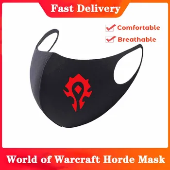 Spil World of Warcraft Horde Alliance Maske Vaskbar Genanvendelige Maske Bomuld Slik Ansigtsmaske til Børn Voksne med 2 Filtre Faceshield