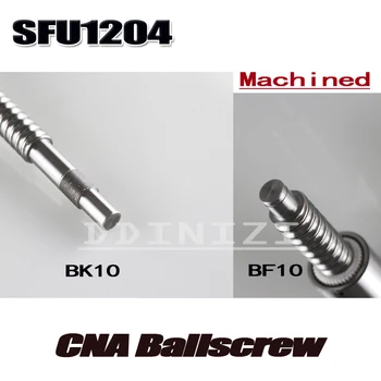 1stk kuglespindel SFU1204 450mm+ 1stk RM1204 Ballscrew kuglemøtrik med standard behandling for BK10 / BF10 Gratis Fragt