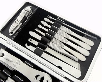 13-i-1 mand kvinder søm saks kit nail clipper cutter trimmer neglebånd nipper manicure sæt nail art værktøj