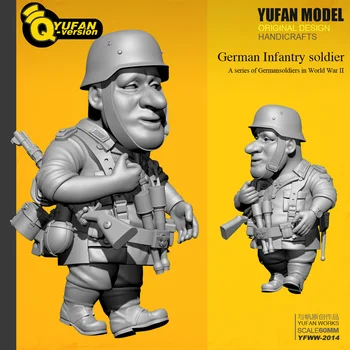 Yufan Model Harpiks Figur 1/32 (60 mm Høj) Q Version Harpiks Soldat Model self-assembled Yfww-