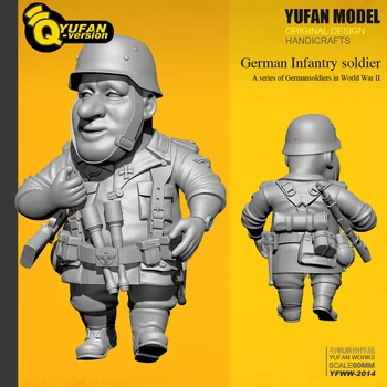 Yufan Model Harpiks Figur 1/32 (60 mm Høj) Q Version Harpiks Soldat Model self-assembled Yfww-