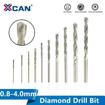 XCAN Diamant Belagt Twist Boret på 0,8-4,0 mm Pistol Boret For Glas Fliser Sten Hul Cutter