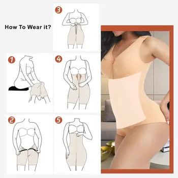Kvinder Organ Shaperen Slankende Shapewear Push Up Bh, Body Mave Kontrol Talje Træner Corset Butt Løfter Korrigerende Undertøj