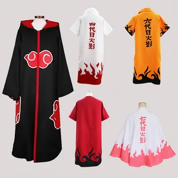 Naruto Cosplay Costume Yondaime Hokage Namikaze Minato Uniform Kappe Kakashi Lærer Seks Yondaime Kostume Tøj til Mænd