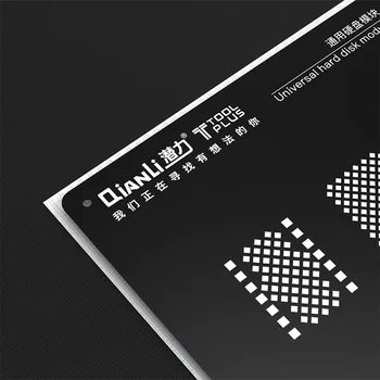 Qianli 3D Universal BGA Reballing Stencil Firkantet Hul Sort Stencil til Telefonen NAND Lodde Skabelon Tin Plante Stål Net