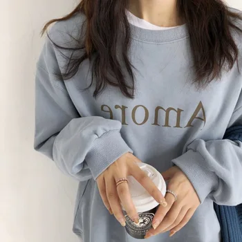 2020 Efteråret Ny Japansk Stil Tøj Casual Skjorter Kvinder Toppe Fuld Ærme Regelmæssig Længde Løs Sweatshirt Bomuld SMARTE QT190